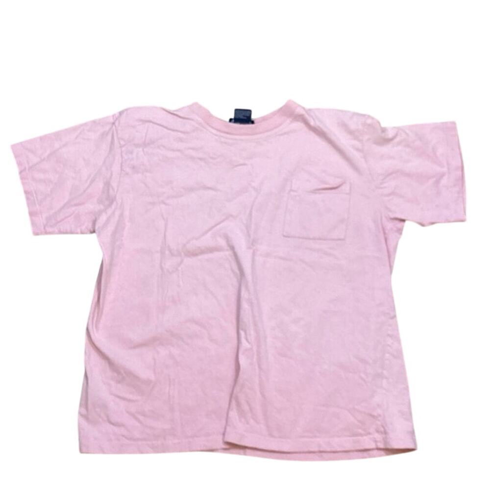 Vintage pocket pink tee shoulder padded shirt Best American clothing 100% cotton